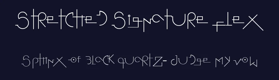 Stretched Signature Flex by Galdino Otten Fonts — Decorative Font — thumbnail 2