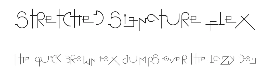 Stretched Signature Flex by Galdino Otten Fonts — Decorative Font