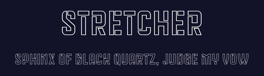 Stretcher by Vladimir Nikolic — Decorative Font — thumbnail 2