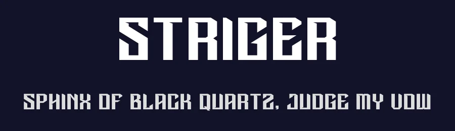 Striger by Kincrev Studio — Display Font — thumbnail 2