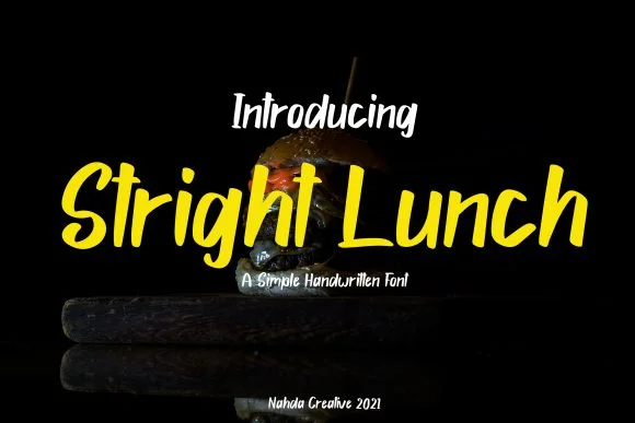 Stright Lunch Font by khafalab — Script Handwritten Font
