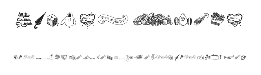 Strike Block by dcoxy - Greg Medina — Dingbats Font