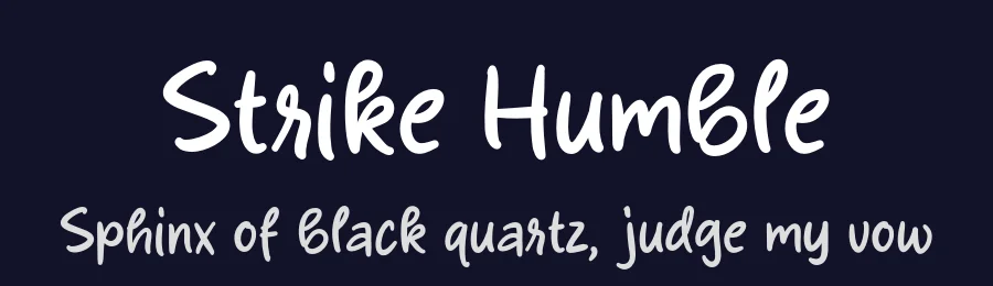 Strike Humble by Origin Type — Script Handwritten Font — thumbnail 2