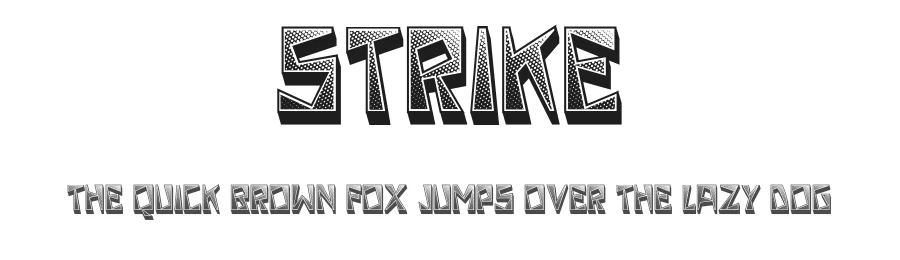 Strike by Vladimir Nikolic — Decorative Font
