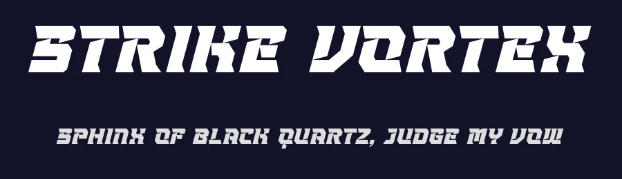 Strike Vortex by Timelesstype Studio — Display Font — thumbnail 2
