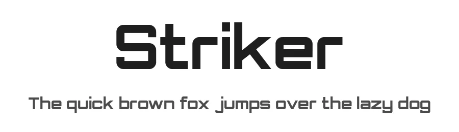 Striker by Din Studio — Display Font