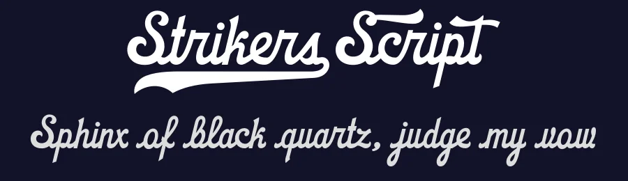 Strikers Script by Måns Grebäck — Script Handwritten Font — thumbnail 2
