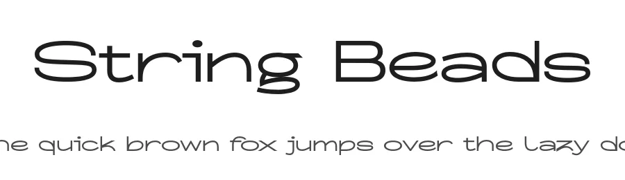 String Beads by 177Studio — Sans Serif Font