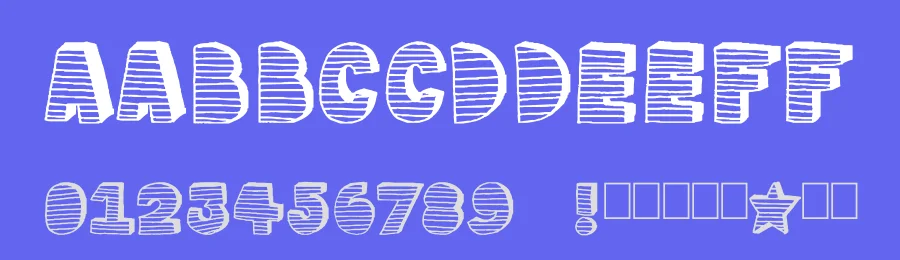 Stripe 3D by Anke van der Meer — Decorative Font — thumbnail 3