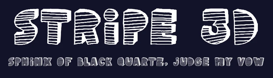 Stripe 3D by Anke van der Meer — Decorative Font — thumbnail 2