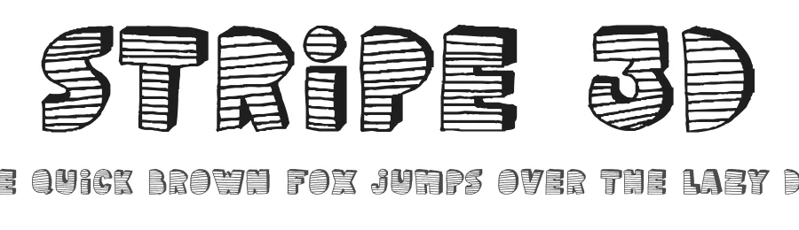Stripe 3D by Anke van der Meer — Decorative Font
