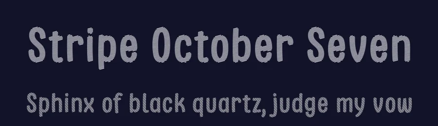 Stripe October Seven by 7NTypes — Decorative Font — thumbnail 2