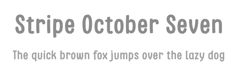 Stripe October Seven by 7NTypes — Decorative Font