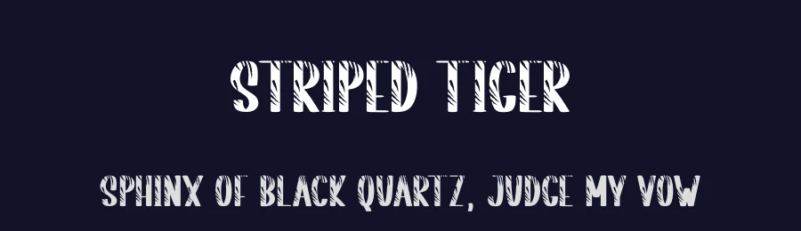 Striped Tiger by Andi Moz — Decorative Font — thumbnail 2