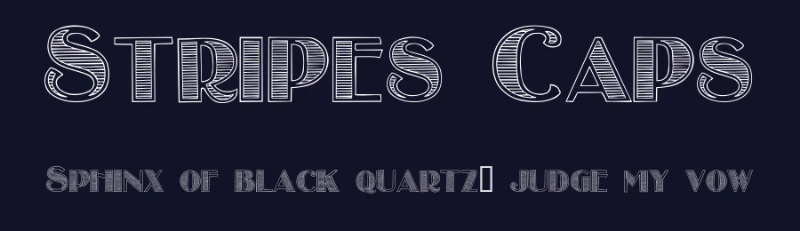 Stripes Caps by House of Lime — Decorative Font — thumbnail 2