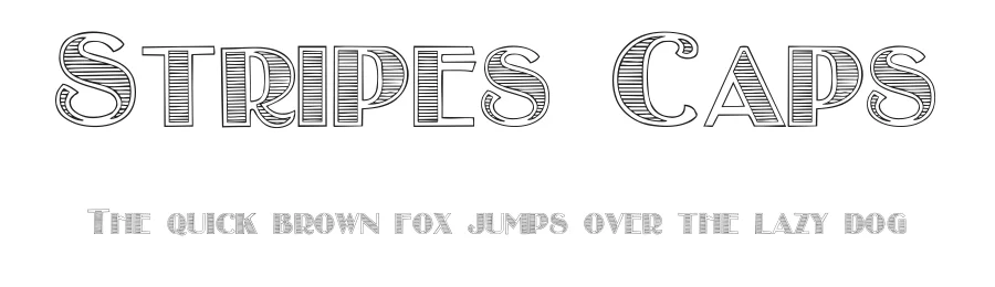 Stripes Caps by House of Lime — Decorative Font