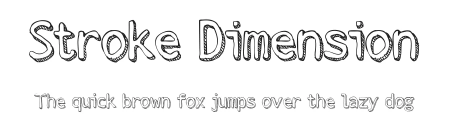 Stroke Dimension by Måns Grebäck — Decorative Font