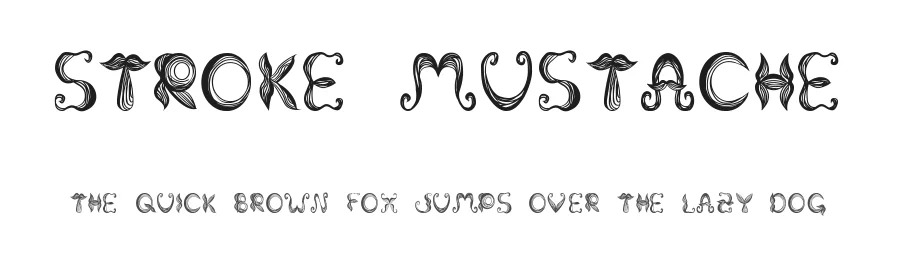 Stroke Mustache by Mario Otalvaro — Decorative Font