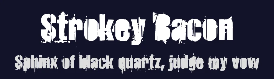 Strokey Bacon by Smoking Drum — Decorative Font — thumbnail 2