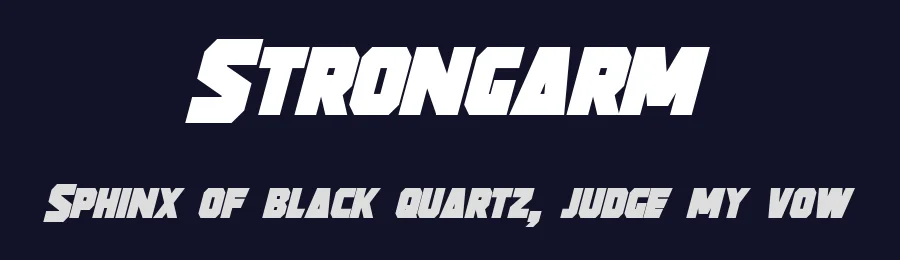 Strongarm by Pixel Sagas — Display Font — thumbnail 2