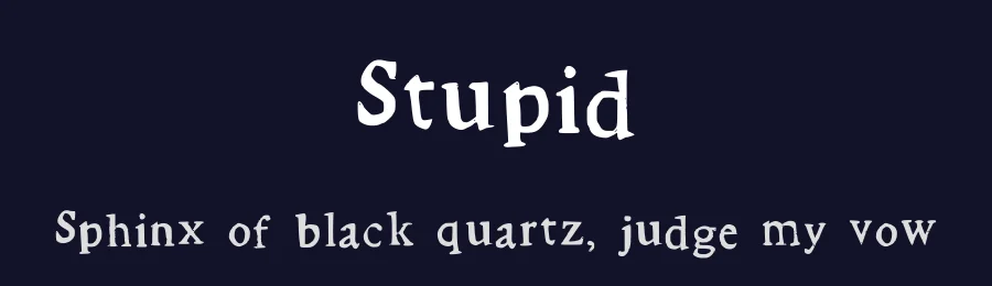 Stupid by Laura Chen — Decorative Font — thumbnail 2