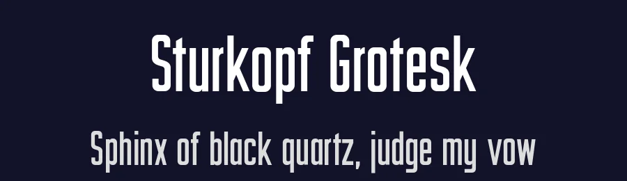 Sturkopf Grotesk by Uwe Borchert — Sans Serif Font — thumbnail 2