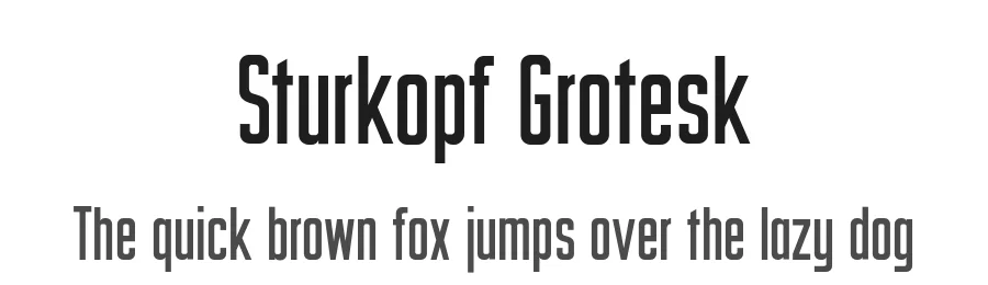 Sturkopf Grotesk by Uwe Borchert β Sans Serif Font