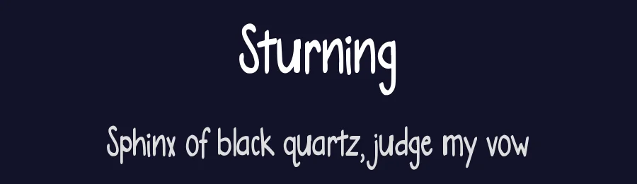 Sturning by erik5541 — Script Handwritten Font — thumbnail 2