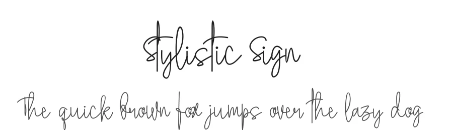 Stylistic Sign