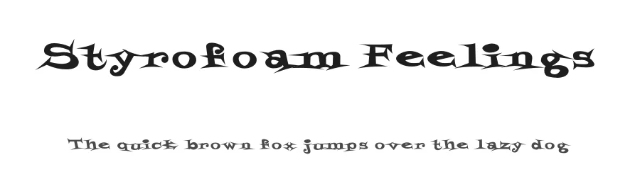 Styrofoam Feelings by Typodermic Fonts — Decorative Font