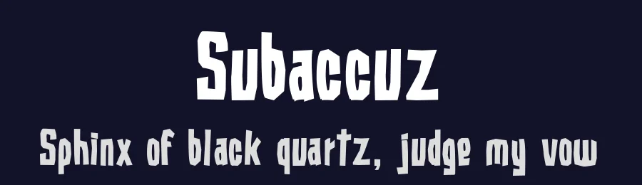Subaccuz by Subtitude Foundry — Decorative Font — thumbnail 2