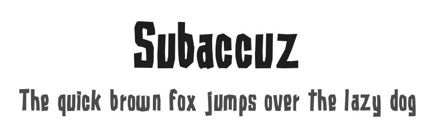Subaccuz by Subtitude Foundry — Decorative Font
