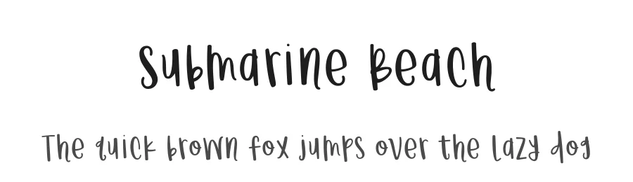 Submarine Beach by Brittney Murphy Design — Decorative Font