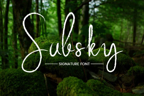 Subsky Font by Gumacreative β Script Handwritten Font