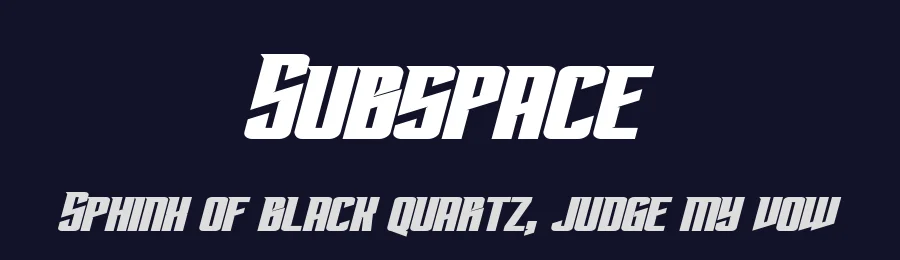 Subspace by Pixel Sagas — Display Font — thumbnail 2