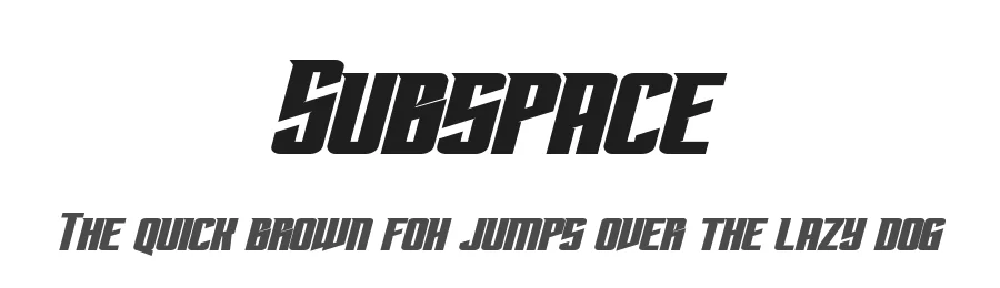 Subspace by Pixel Sagas — Display Font