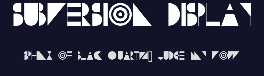 Subversion Display by Daniel McShee — Decorative Font — thumbnail 2