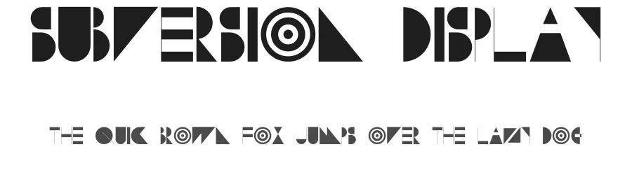 Subversion Display by Daniel McShee — Decorative Font