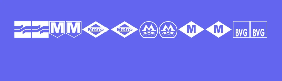 Subway Sign by Endie — Dingbats Font — thumbnail 3