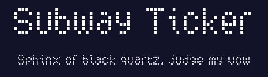 Subway Ticker by K-Type — Display Font — thumbnail 2
