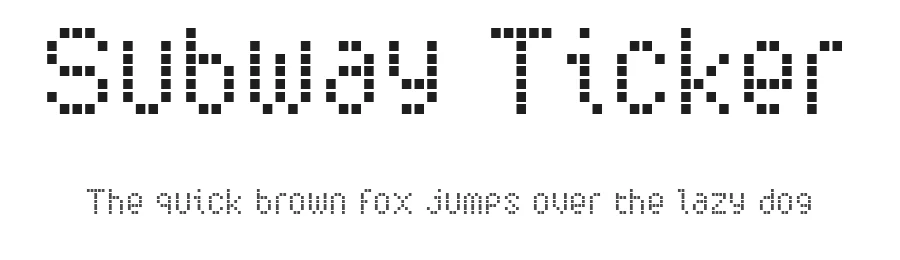Subway Ticker by K-Type β Display Font