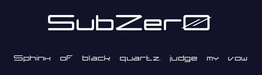 SubZer0 by Avendrakon — Display Font — thumbnail 2