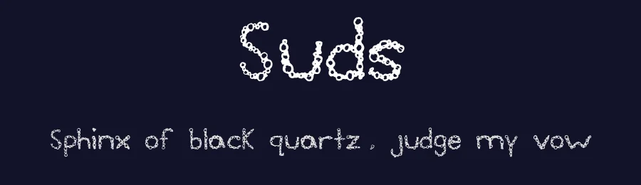 Suds by Holiday Donaldson — Decorative Font — thumbnail 2