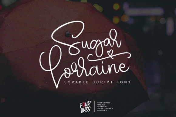 Sugar Lorraine Font by Fourlines.design β Script Handwritten Font