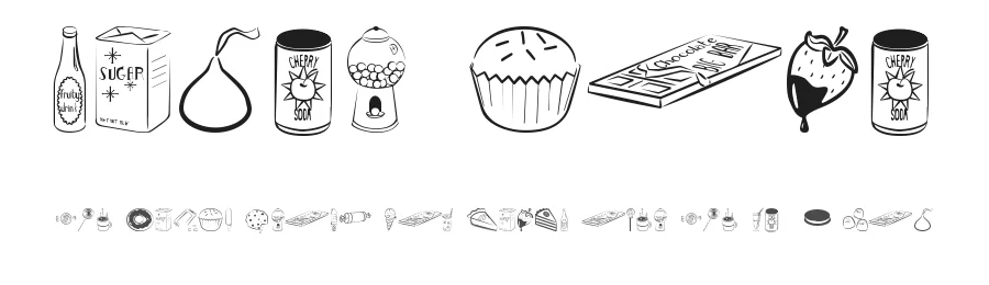 Sugar Coma by Jess Latham — Dingbats Font