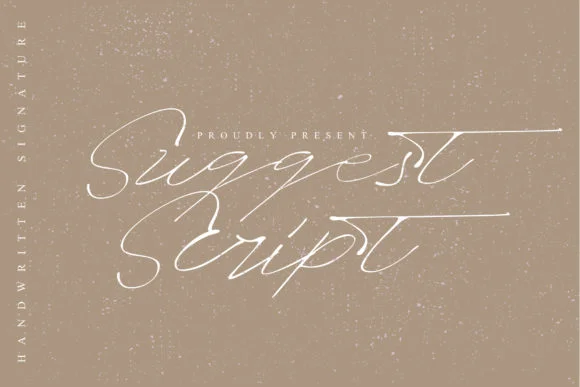 Suggest Script Font by goodigital — Script Handwritten Font