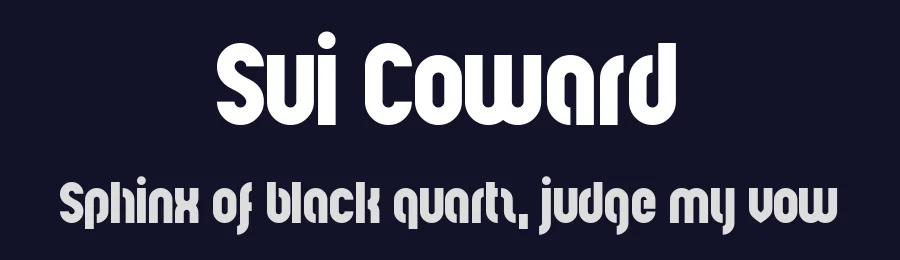 Sui Coward by Chequered Ink — Sans Serif Font — thumbnail 2