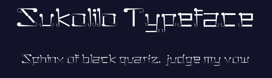 Sukolilo Typeface by DKVUKPetra_Sukolilo — Decorative Font — thumbnail 2