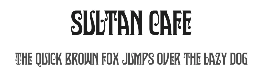 Sultan Cafe by Måns Grebäck — Decorative Font