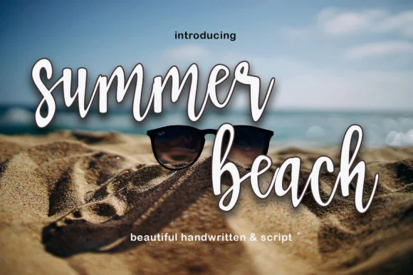 Summer Beach Font by tawondasstudio by tawondasstudio β Script Handwritten Font